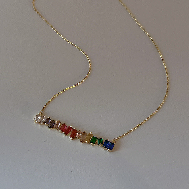 Micro Colorful Crystals Necklace