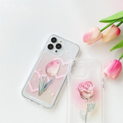 Pink Rose Flower Phone Case