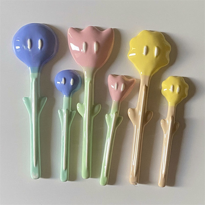 Tulip Shaped Ceramic Spoon