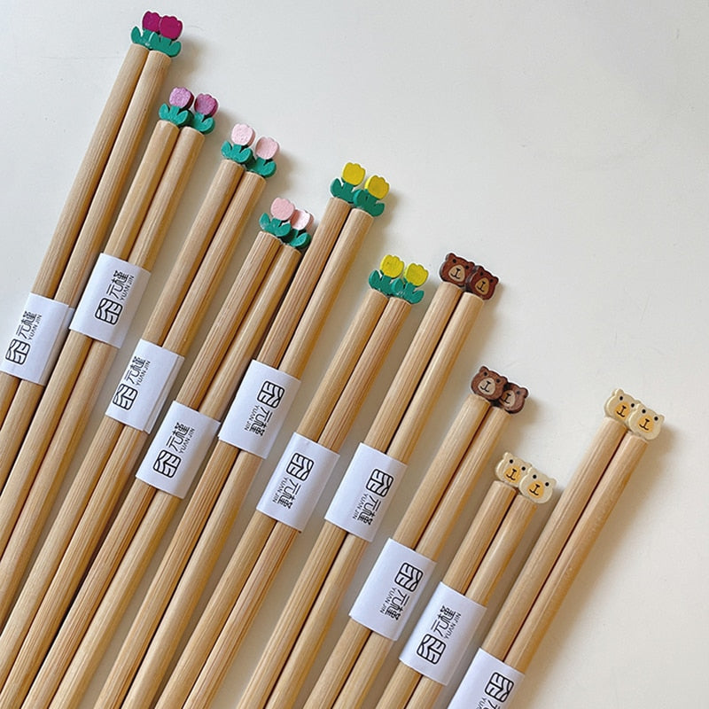 Bear &amp; Flower Chopsticks