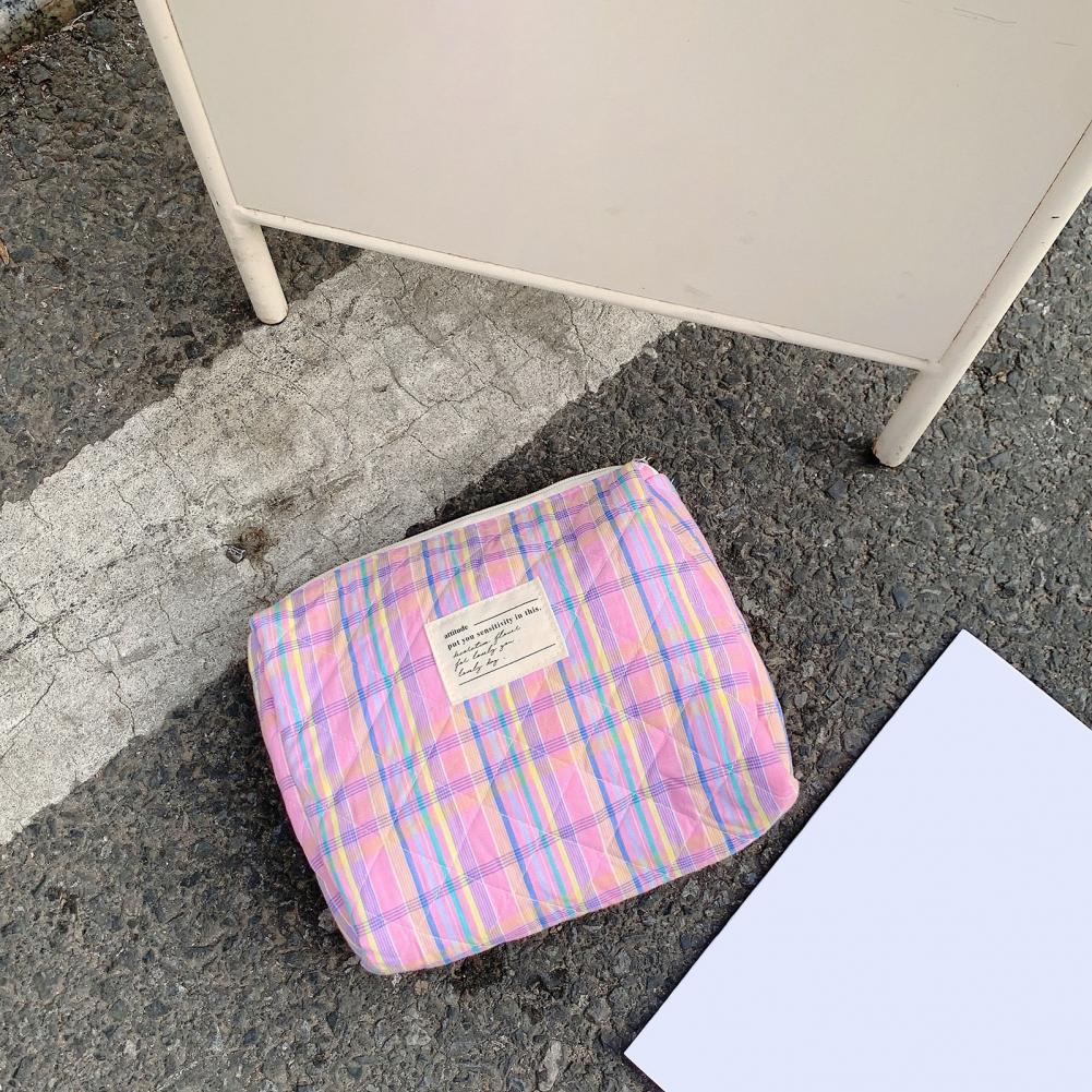 Plaid Makeup Bag