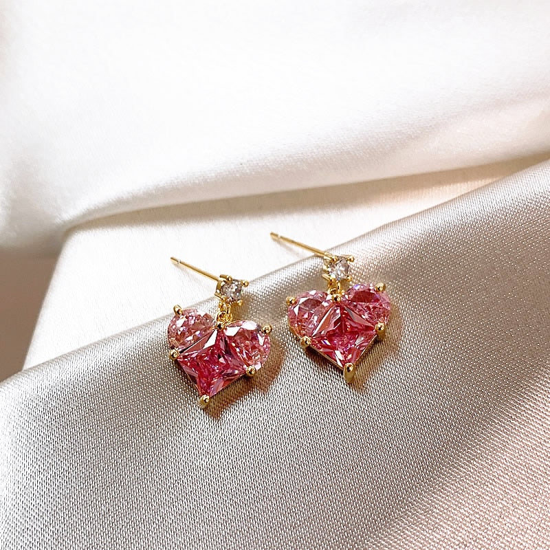 Pink Love Stud Earrings