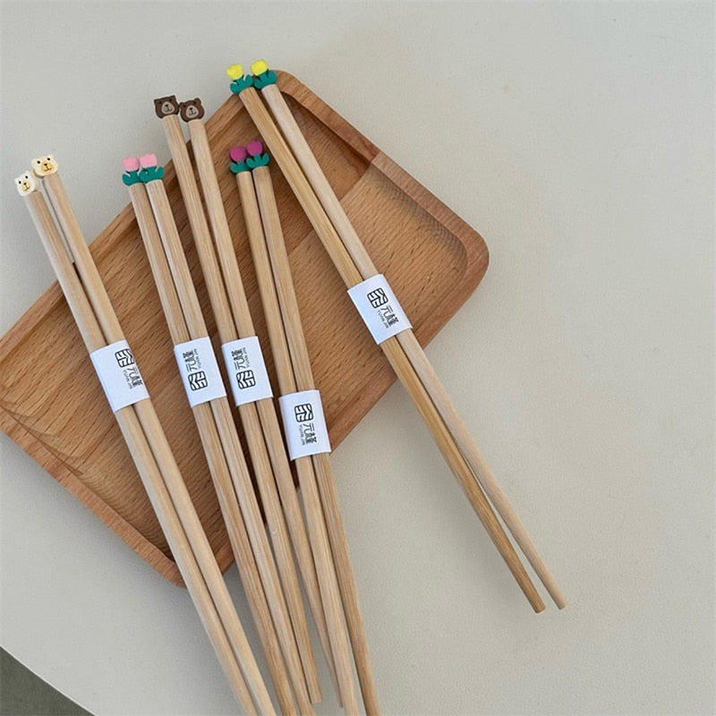 Bear &amp; Flower Chopsticks