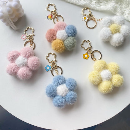 Flower Plush Keychain