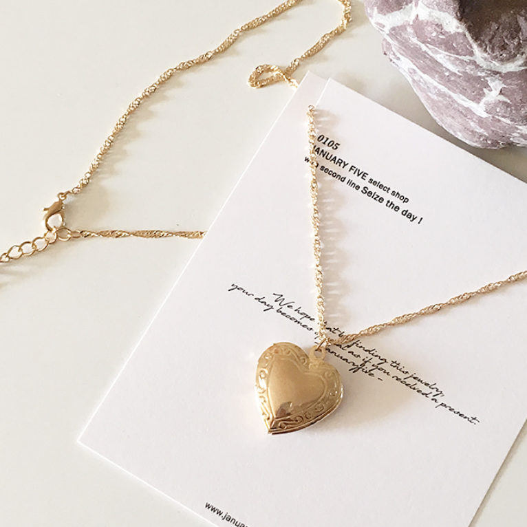 Vintage Heart Locket Necklace