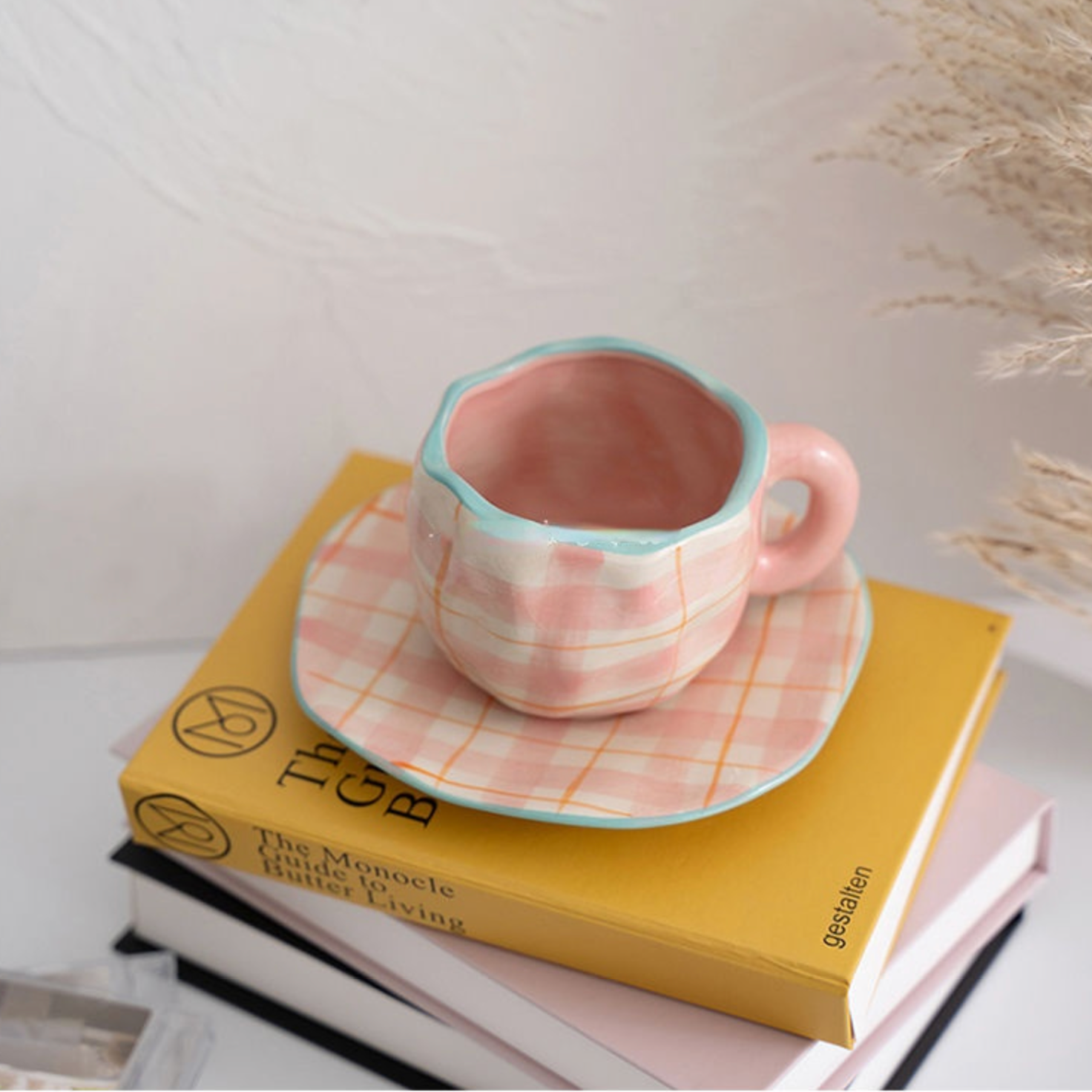 Ceramic Flower Cup And Saucer Set