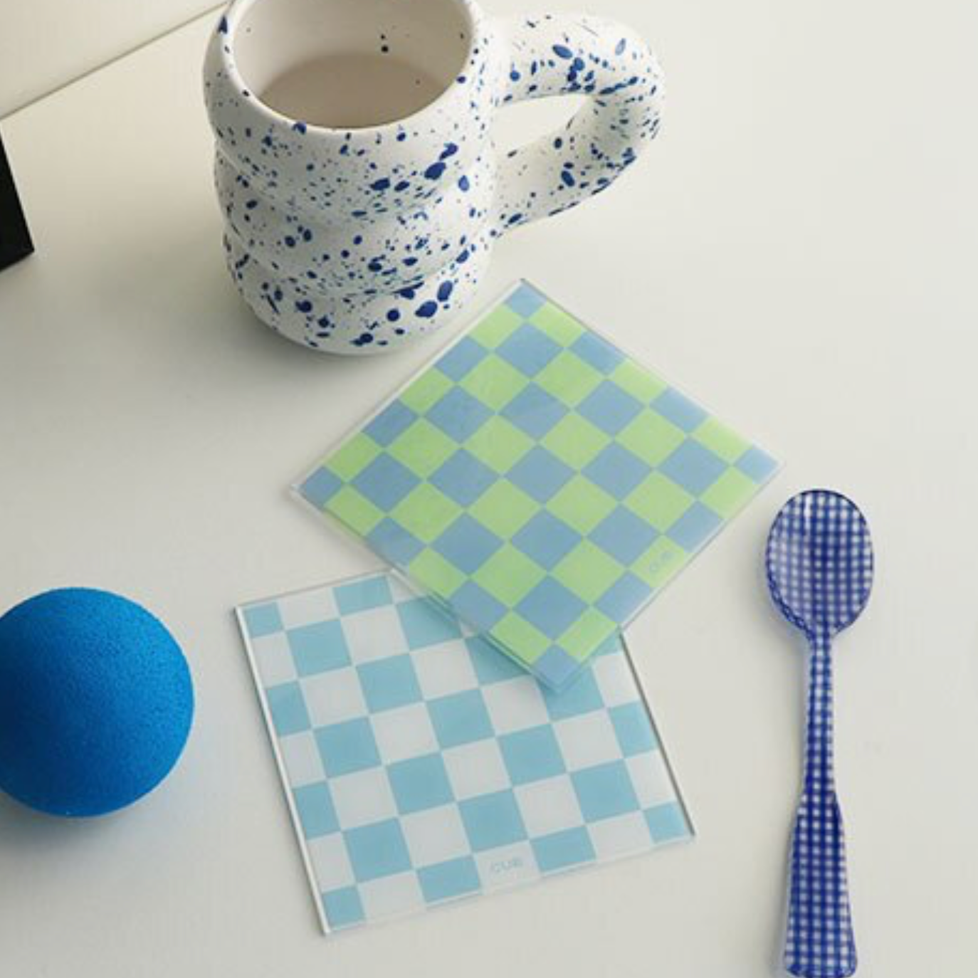 Checkered Acrylic Coaster