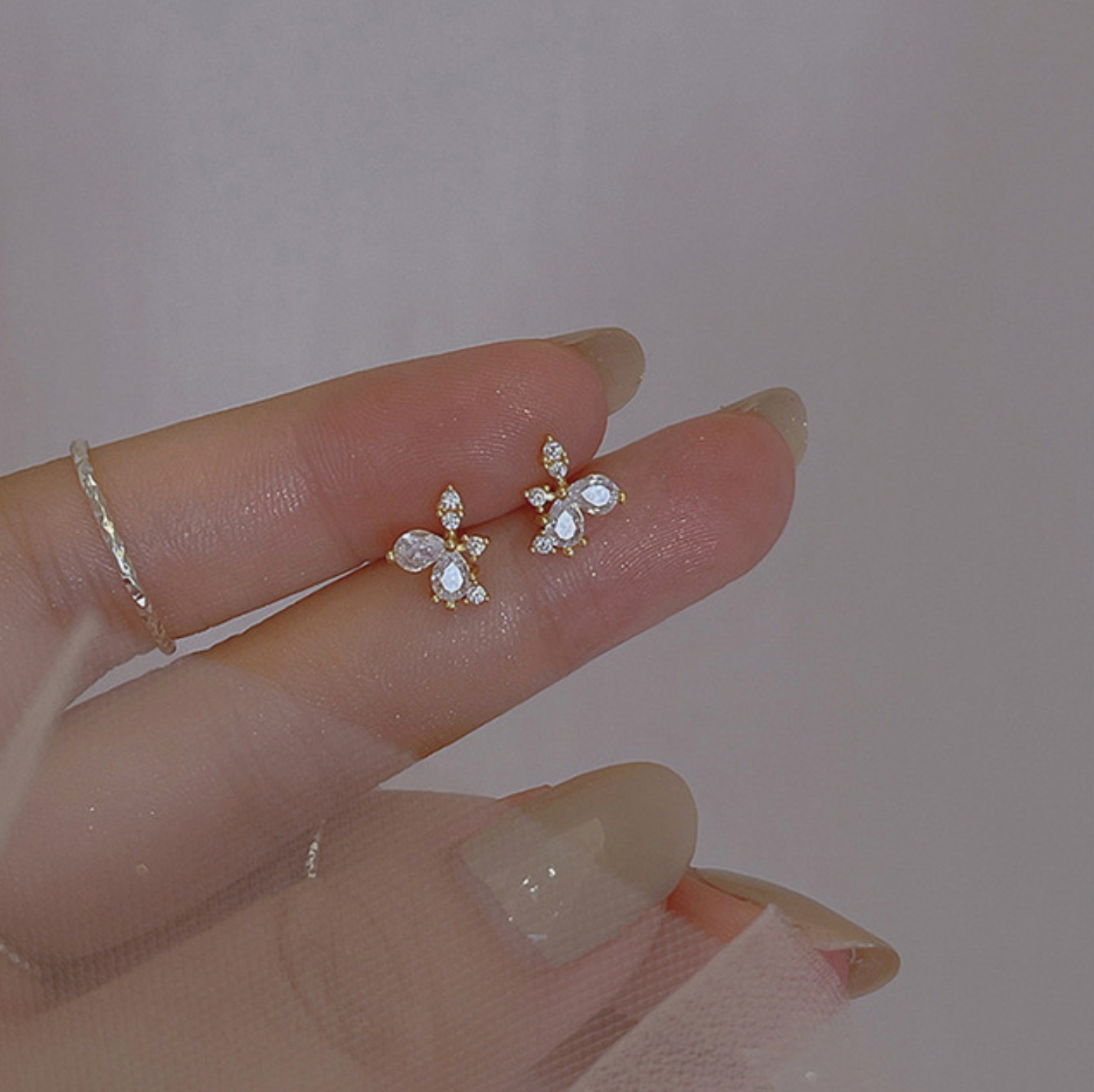 Dainty Crystal Stud Earrings