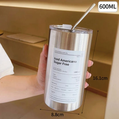 Stainless Steel Straw Bottle