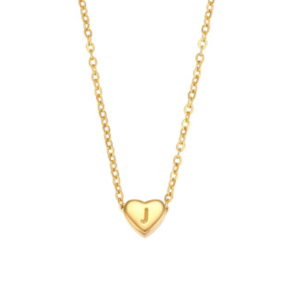 Heart-Shaped Initial Necklace