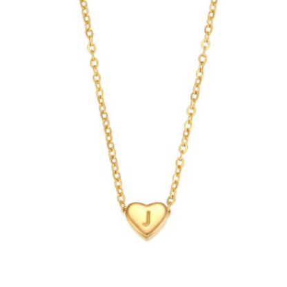 Heart-Shaped Initial Necklace