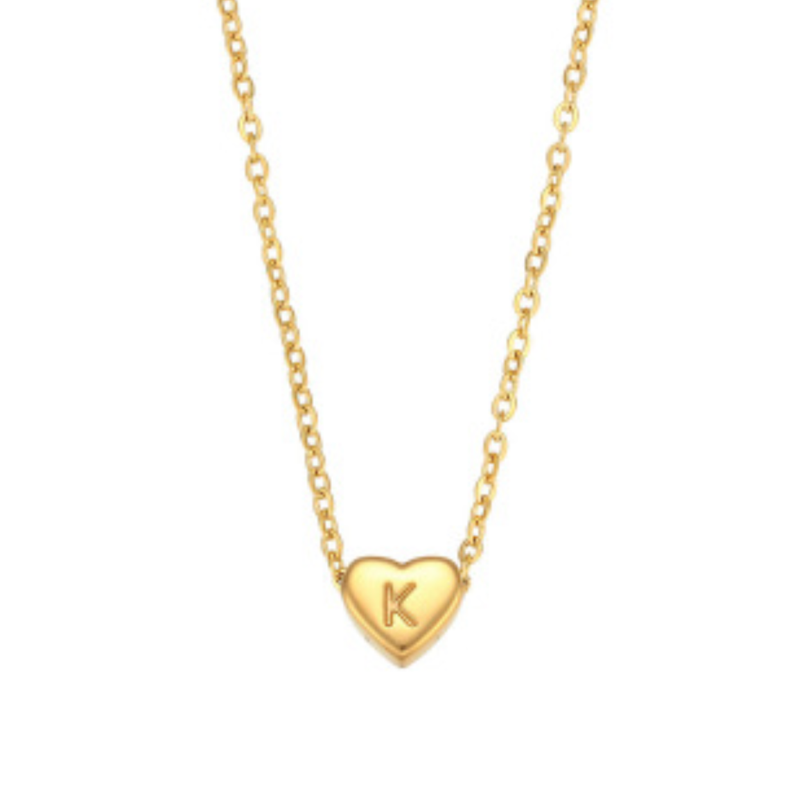 Heart-Shaped Initial Necklace