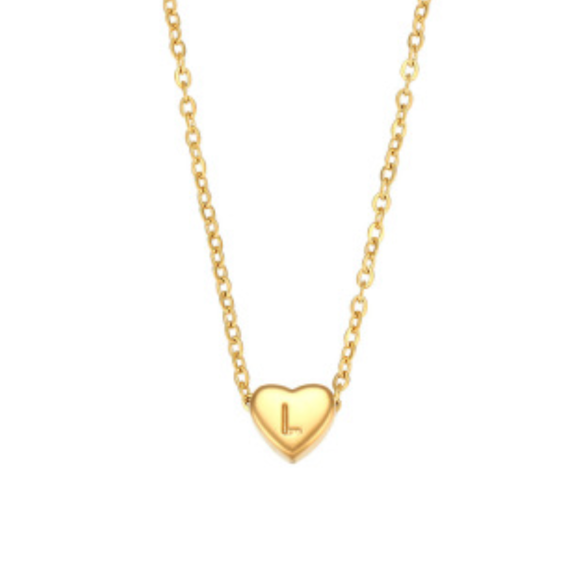 Heart-Shaped Initial Necklace