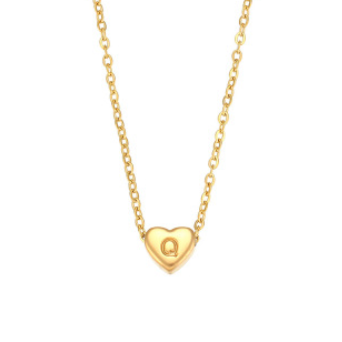 Heart-Shaped Initial Necklace