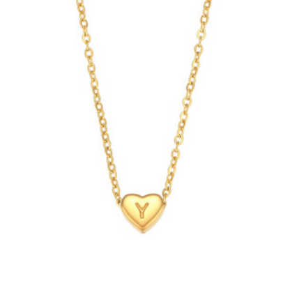 Heart-Shaped Initial Necklace