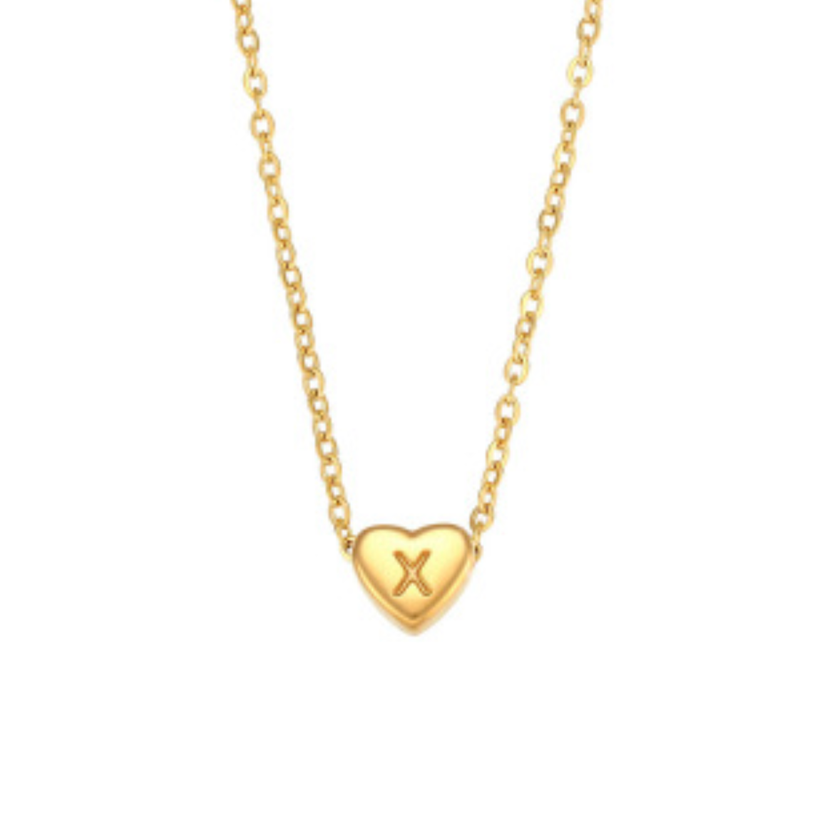 Heart-Shaped Initial Necklace