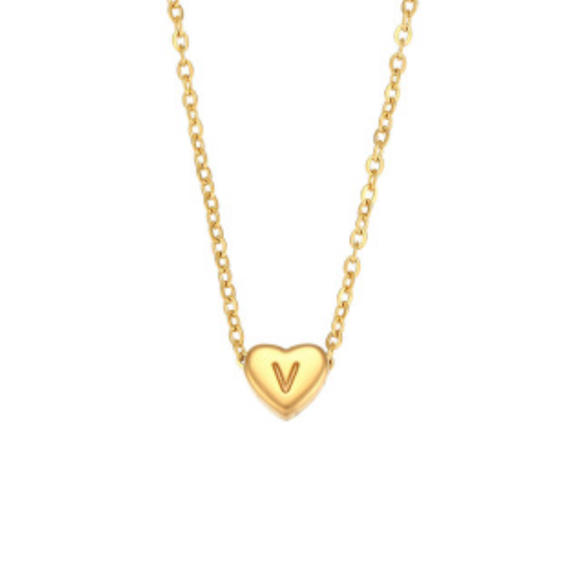 Heart-Shaped Initial Necklace