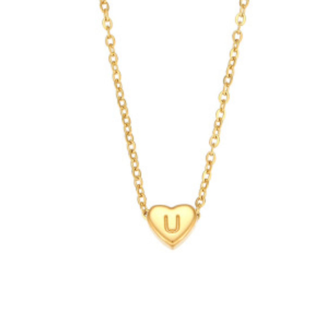 Heart-Shaped Initial Necklace