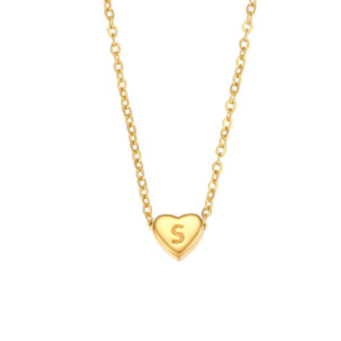 Heart-Shaped Initial Necklace