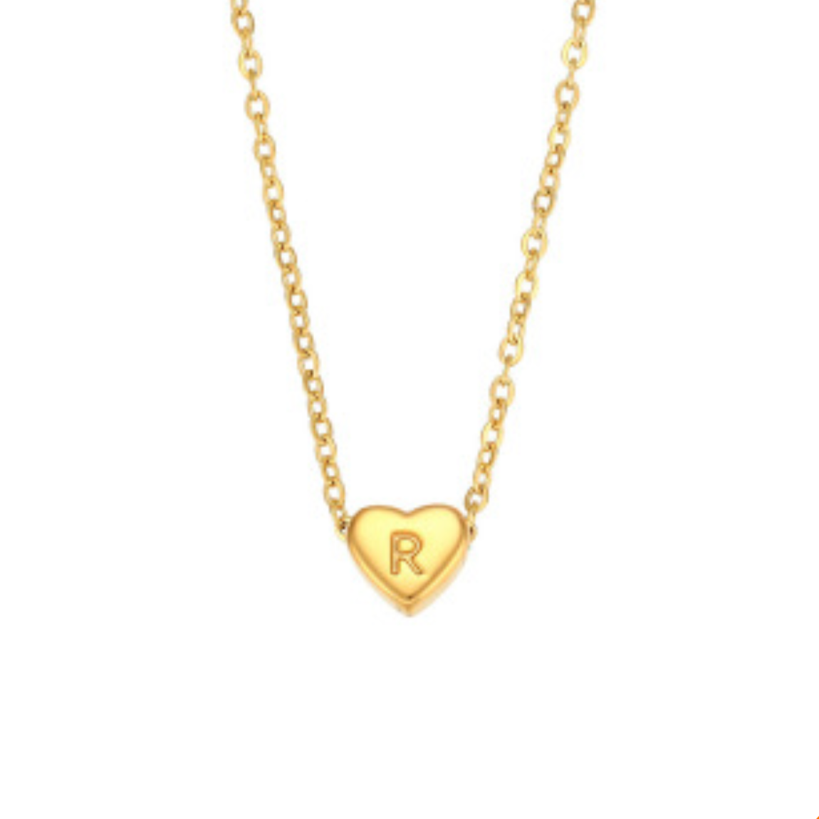 Heart-Shaped Initial Necklace