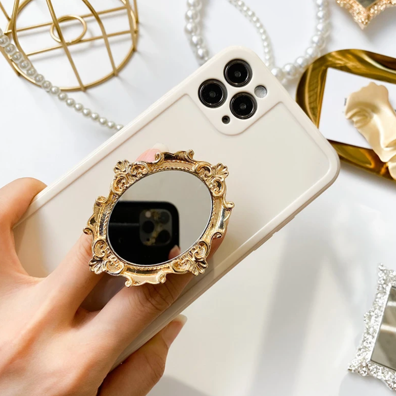 Vintage Mirror Frame Pop-Socket