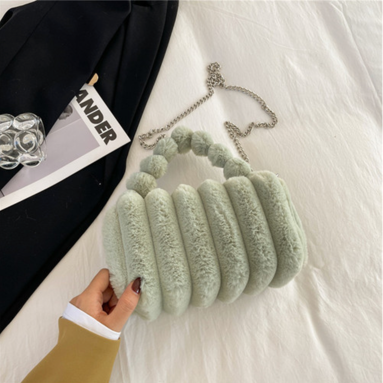 Wool Plush Purse