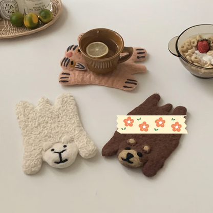 Wool Felt Animal Coaster