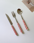 3Pcs Checkerboard Dinnerware