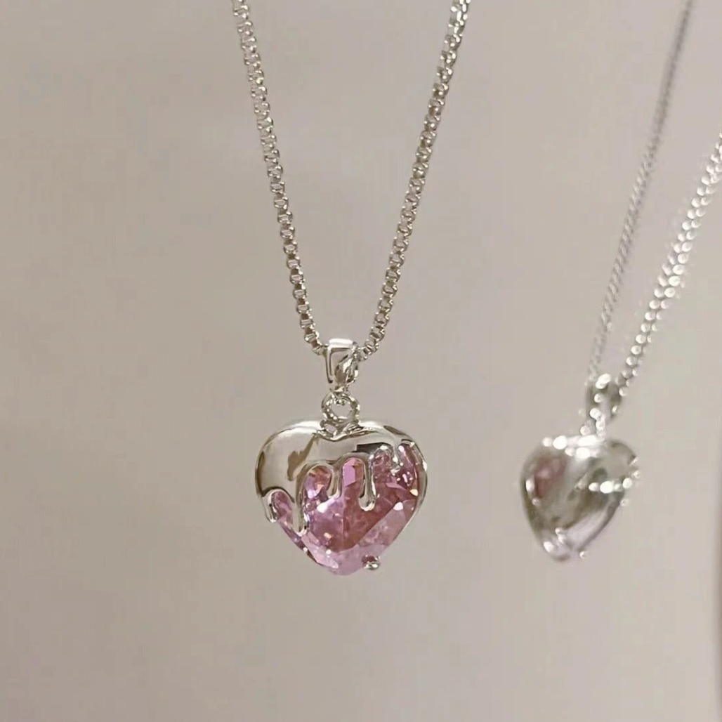 Dripping Heart Necklace