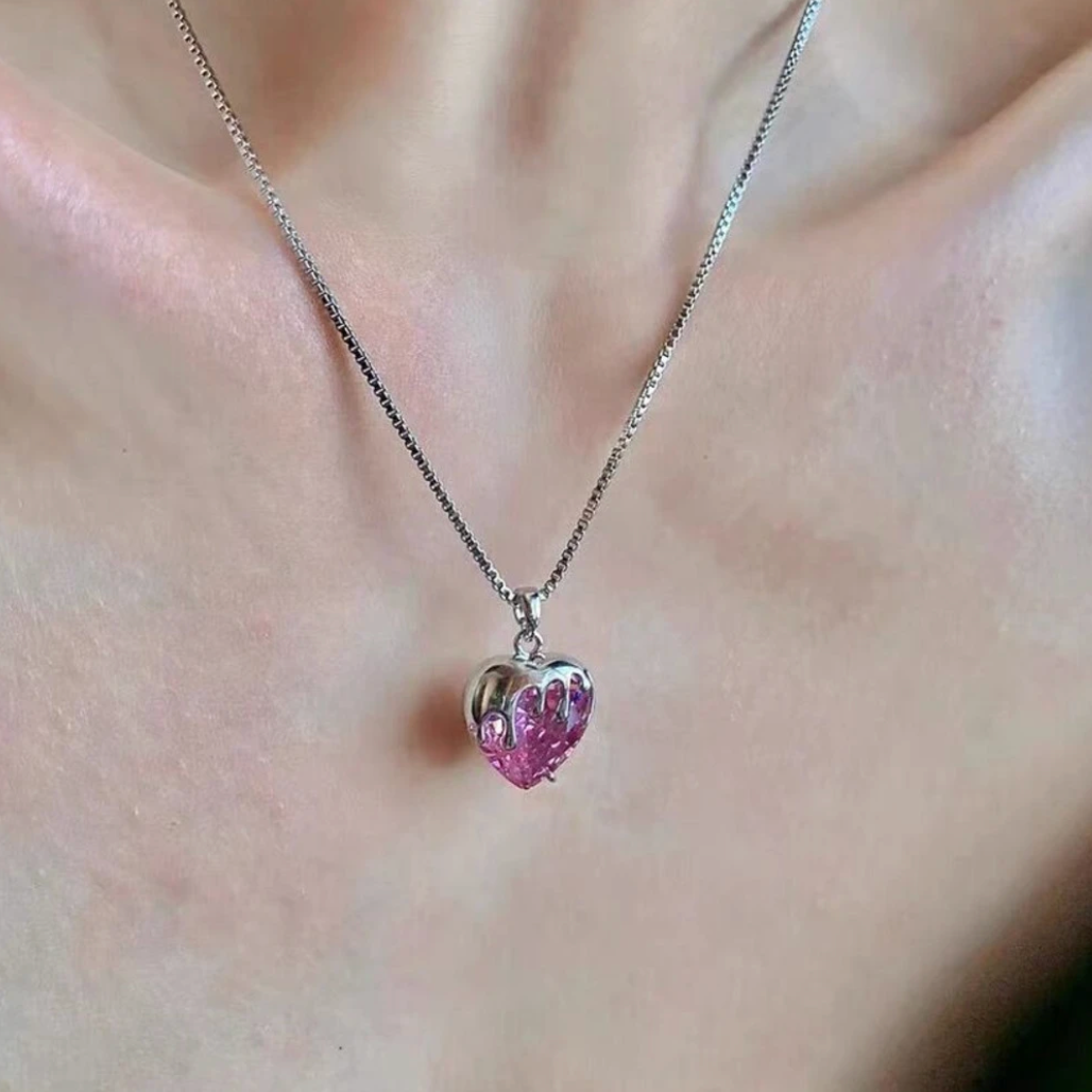 Dripping Heart Necklace