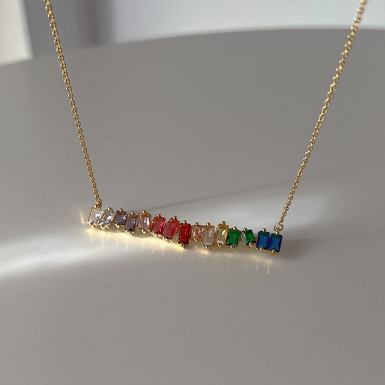 Micro Colorful Crystals Necklace