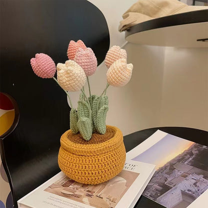 DIY Crochet Tulip Pot