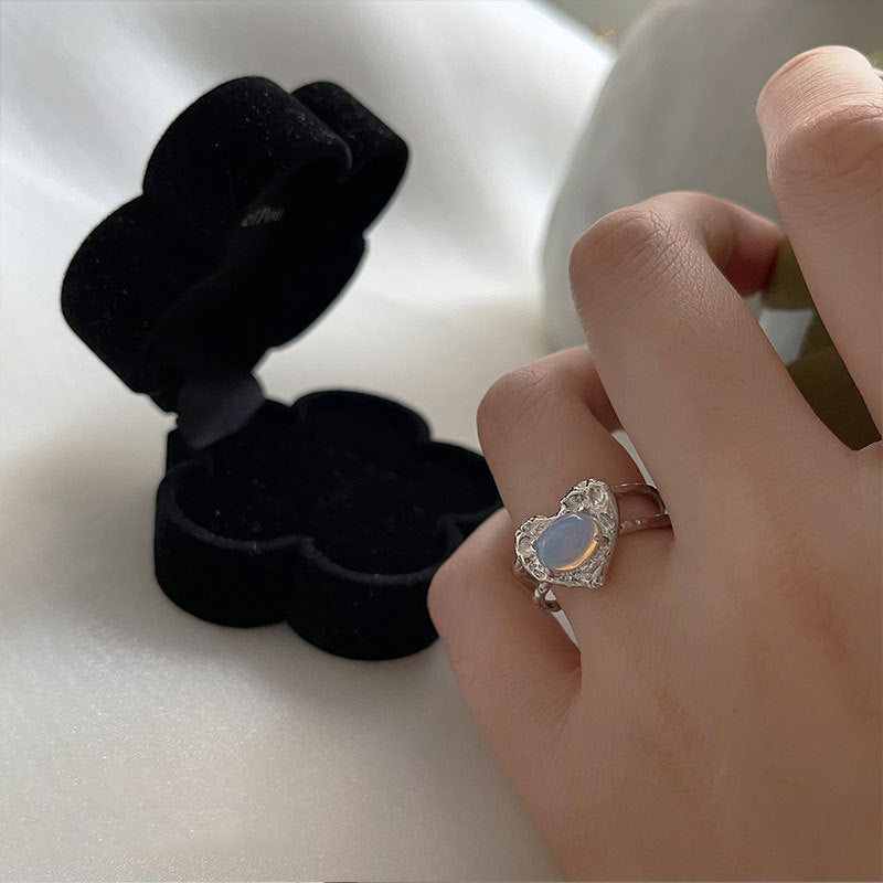 Opal Heart Shaped Ring