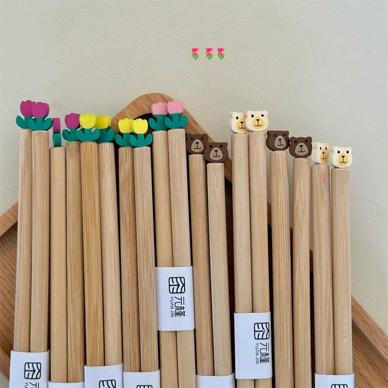 Bear &amp; Flower Chopsticks