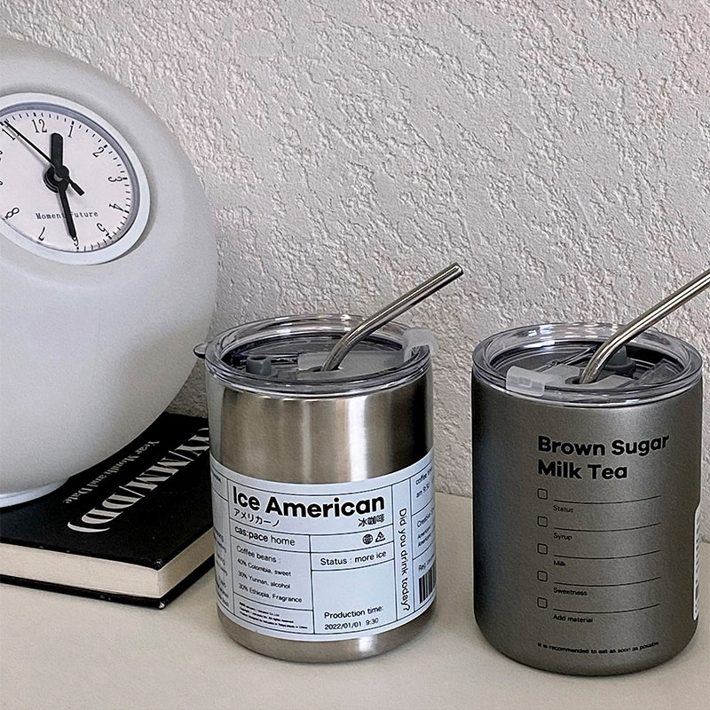 Stainless Steel Straw Bottle