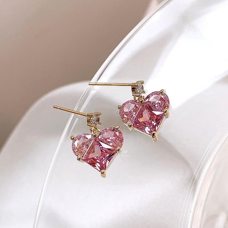 Pink Love Stud Earrings