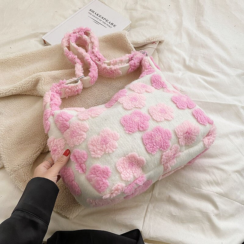 Daisy Plush Shoulder Bag