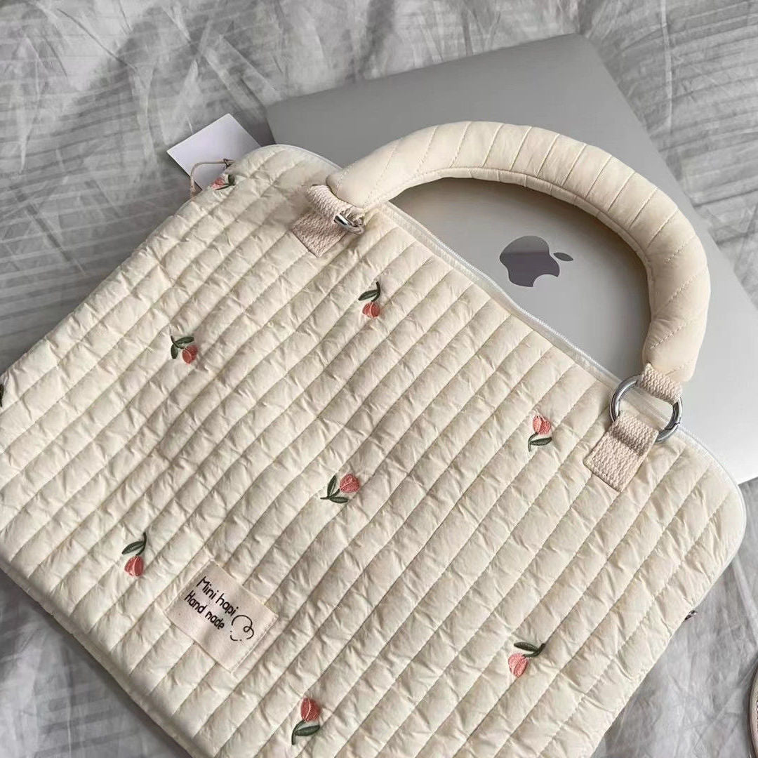 Floral Cotton Handbag/Laptop Case