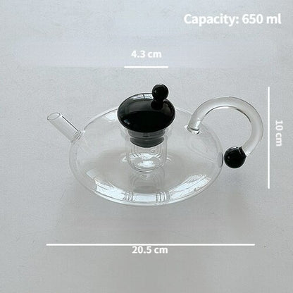 Glass Teacup Teapot Set