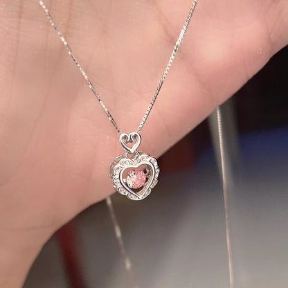 Pink Heart Necklace