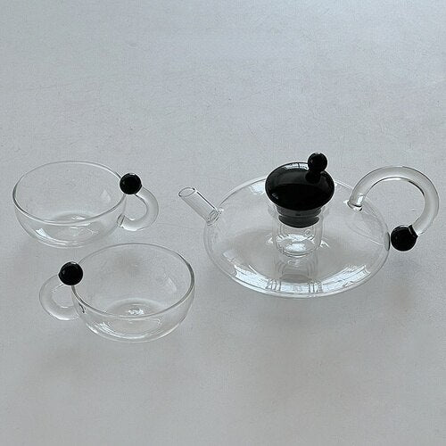 Glass Teacup Teapot Set