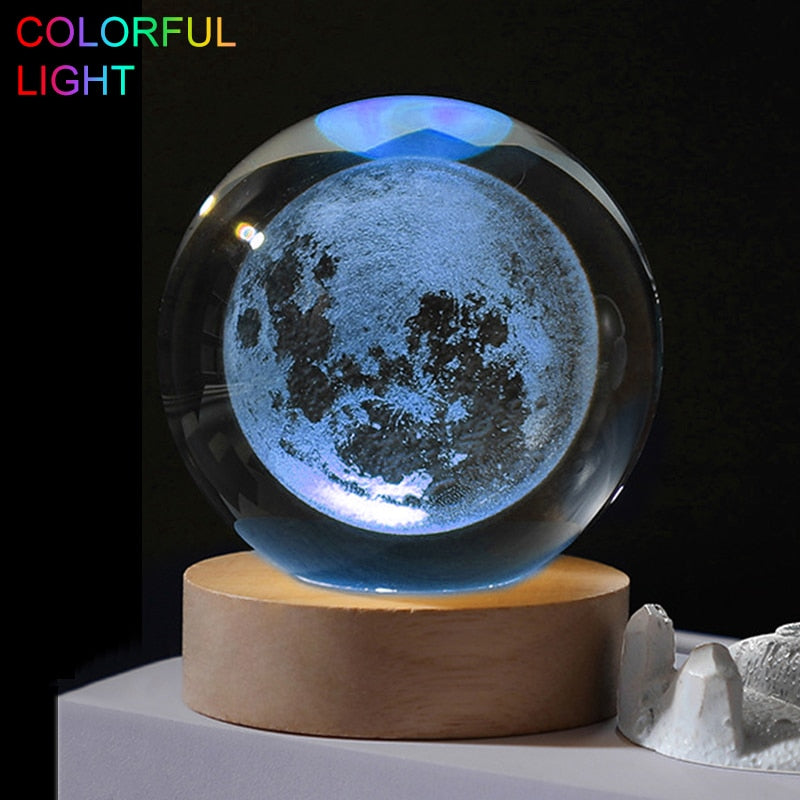 3D Laser Engraved Solar System Ball