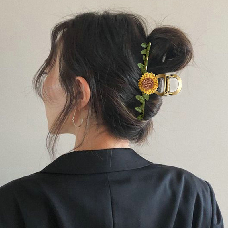 Sunflower Hair Claw Clip