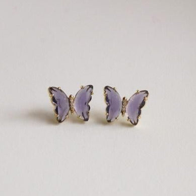 Crystal Butterfly Earstuds