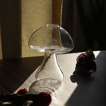 Mushroom Shaped Glass Vase