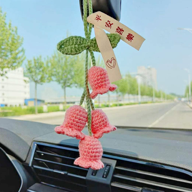 Lily Of The Valley Crochet Car Charm