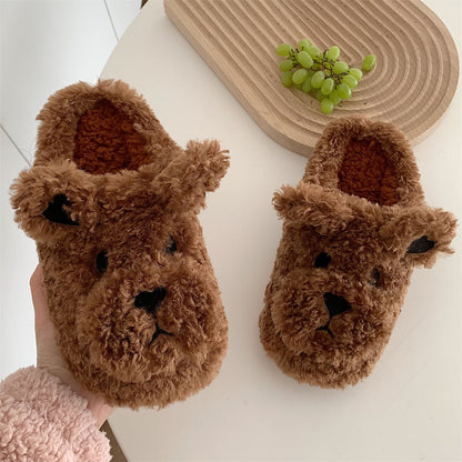 Plush Dog Ears Slippers