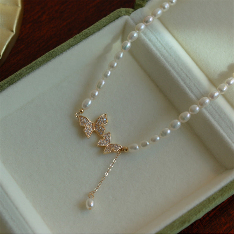 Pearl Butterfly Necklace