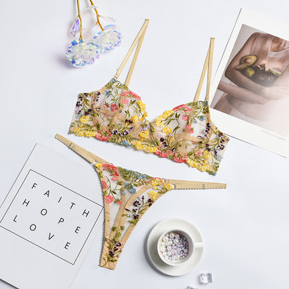 Floral Embroidered Lingerie