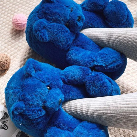 Teddy Bear Fur Slippers